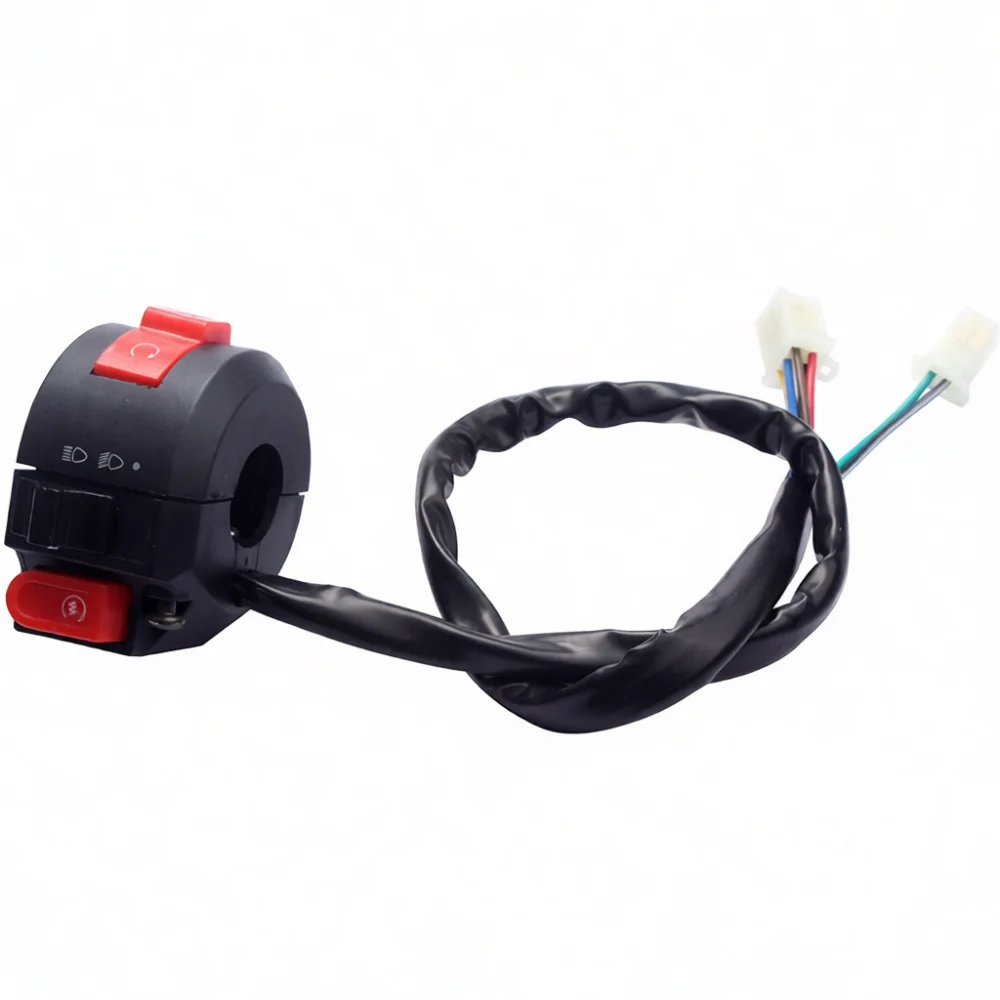 8 Pin Steering Handlebar Switch Starter Kill Headlight Toggle For ATV Motorcycle Maintenance Items For 50cc 150cc Machines