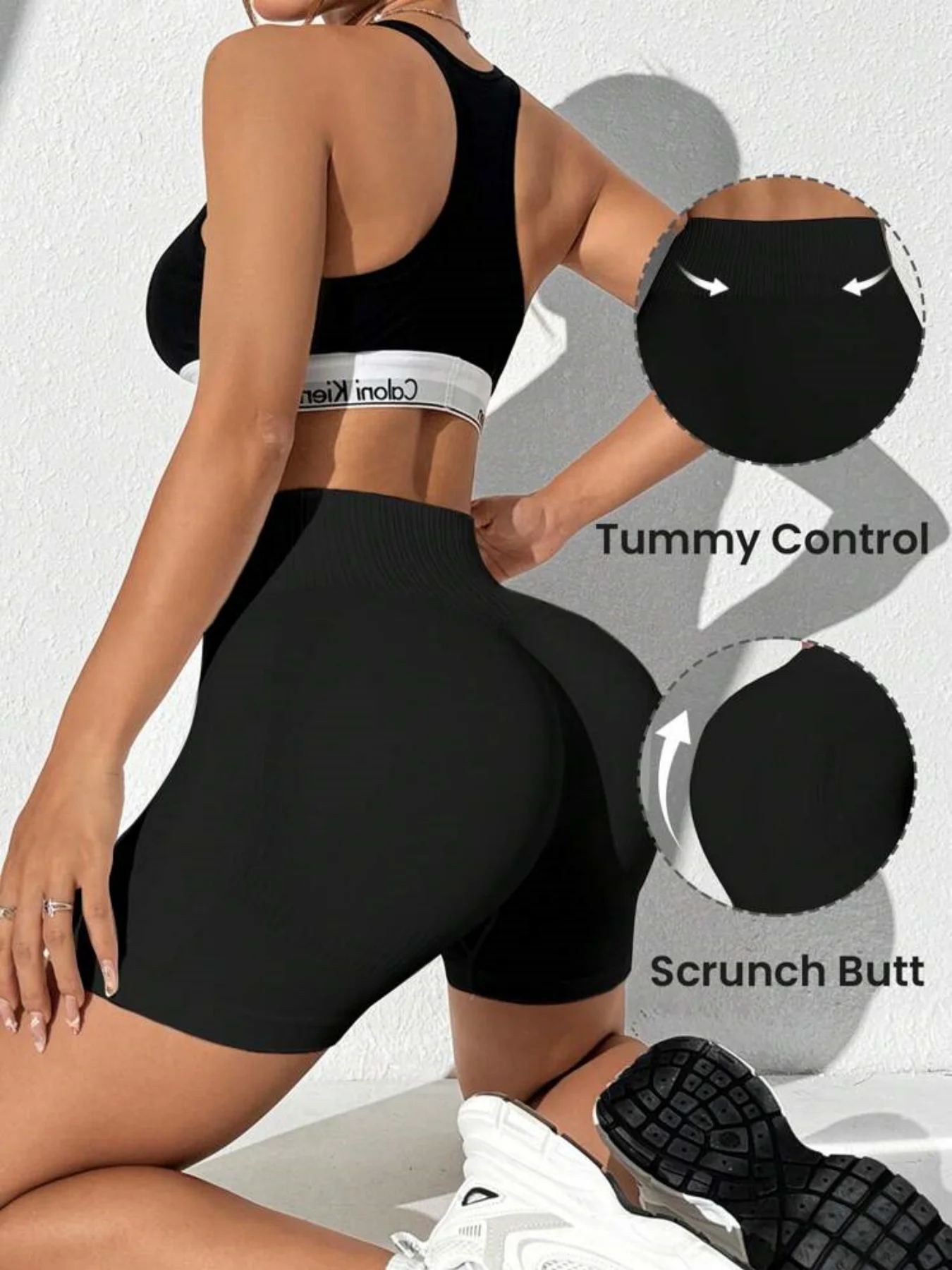 High-waisted, Hip-raising, Seamless, Breathable, Quick-drying, Bare-skin High-elasticity Yoga Shorts for Fitness Workouts