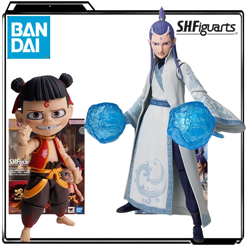 

Bandai Genuine S.H.Figuarts Anime Figure Nezha: Chaos in The Sea of Devils Nezha & Ao Bing Action Figure Toys for Boys Kids Gift