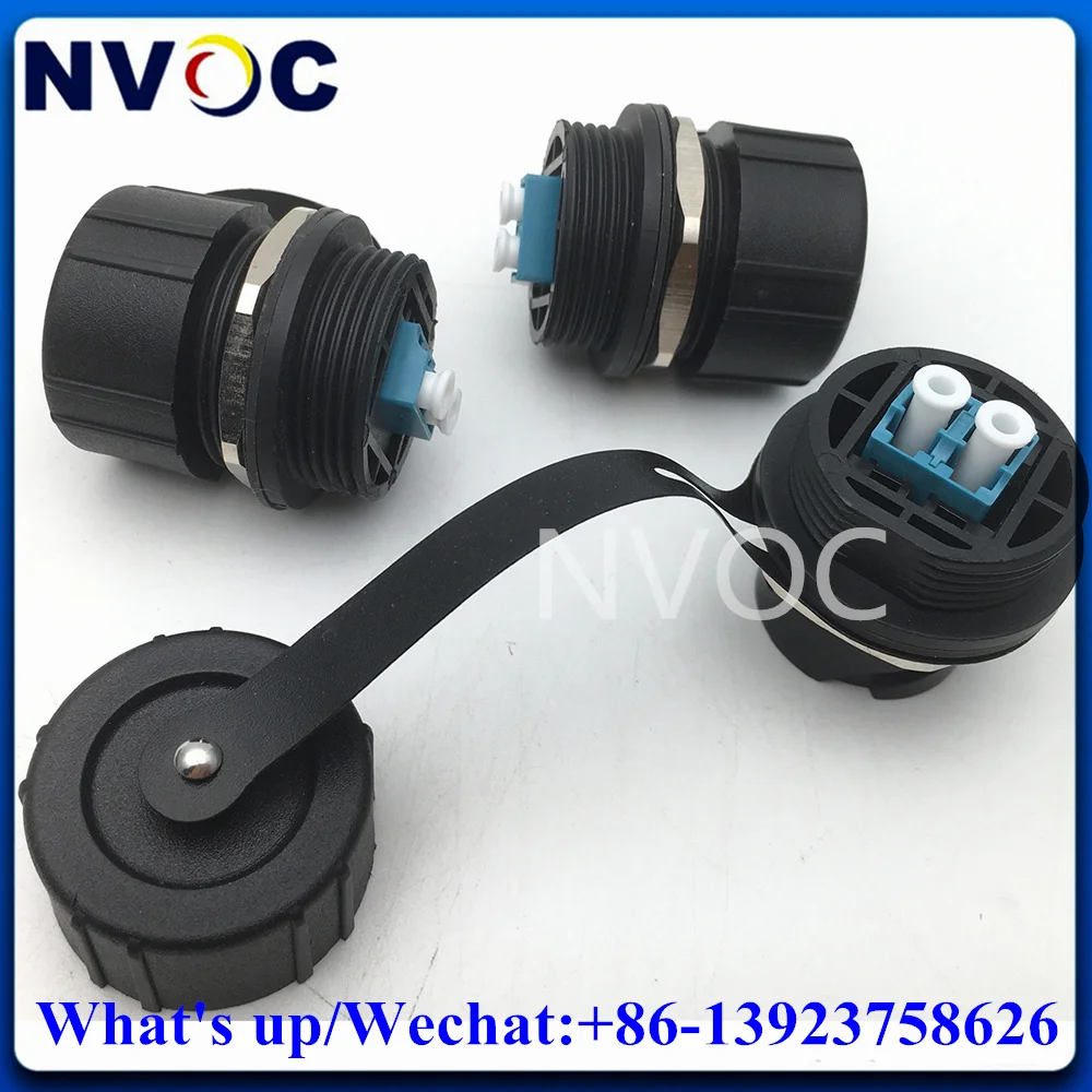 

Внешний водонепроницаемый оптоволоконный адаптер IP67 ODVA-LC/SC/MPO TE, ODVA дуплексный адаптер для перегородки LC с пылезащитной крышкой