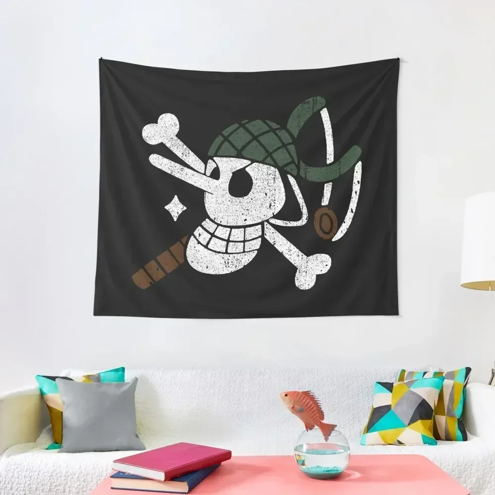 

Usopp Jolly Roger Tapestry Wall Decorations Aesthetic Room Decor Korean Cute Room Things Decorative Wall Mural Tapestry