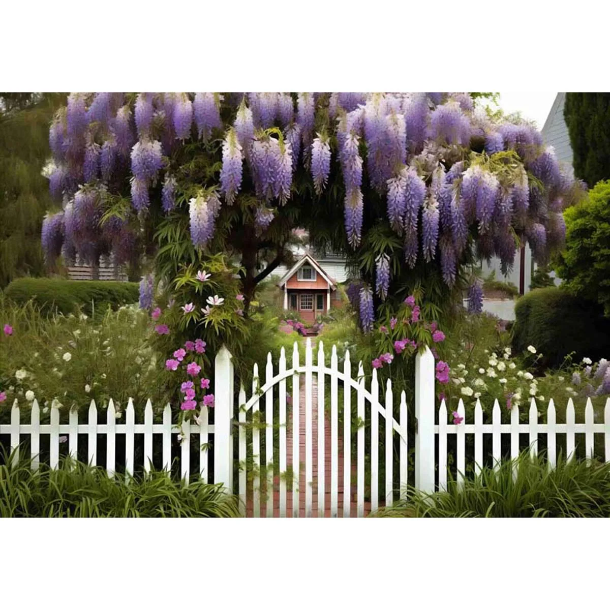 Alle genießen Frühling lila Blumen Garten Hintergrund