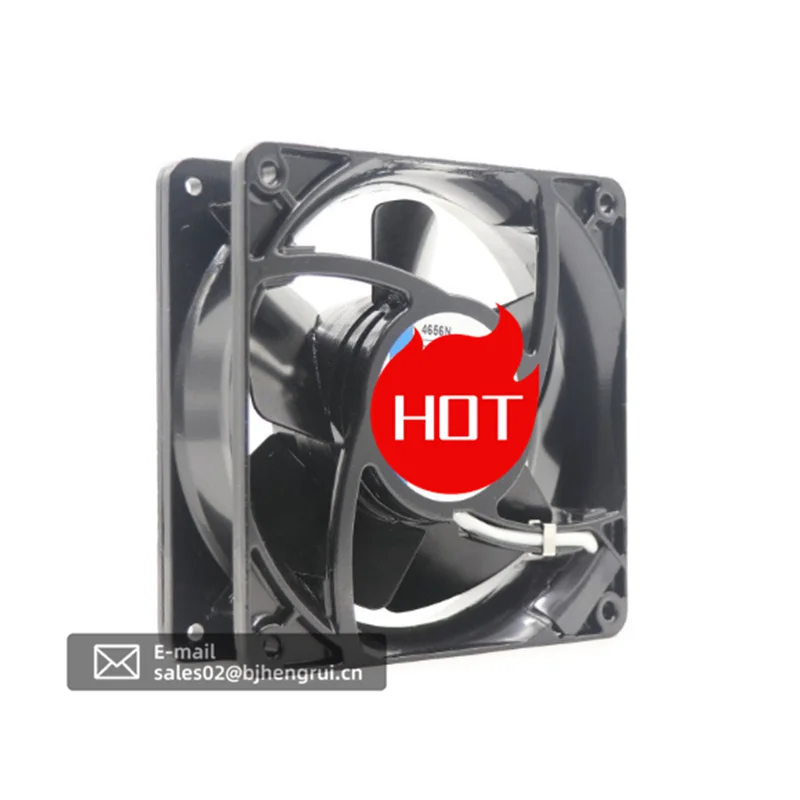 4656N 230VAC 19W 11938 119*119*38mm 94.2CFM 2650RPM Ventola di raffreddamento assiale per armadio di controllo telaio interamente in metallo