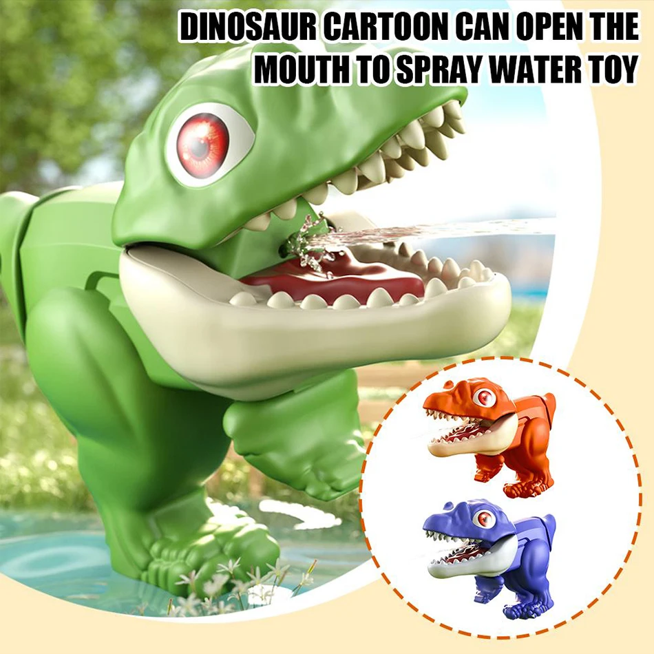 2025 Kinderen Cartoon Dinosaurus Waterpistool Pistool Schieten Speelgoed Zomer Buiten Spelen Water Dier Sport Strand Speelgoed Voor Jongens Volwassenen