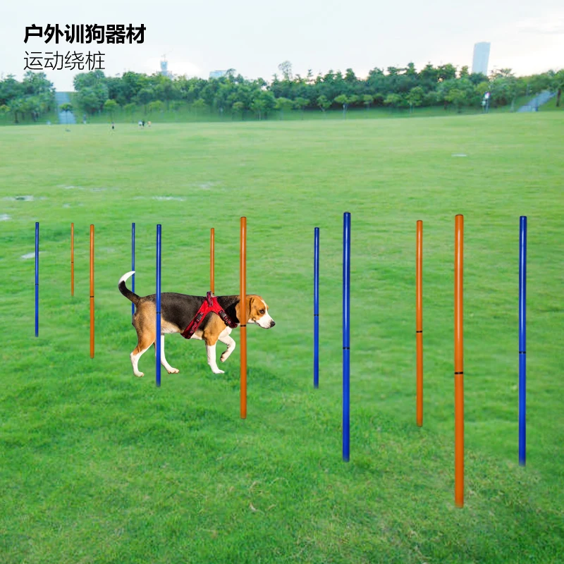 

Спортивное оборудование на открытом воздухе для собак, тренировочное оборудование для препятствий, тренировочное оборудование с круглым ворсом S-типа, круглый стержень