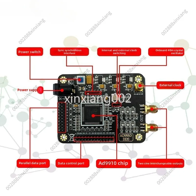For AD9910 High-Speed DDS Module, 1GSPS Sampling, 1Hz-420MHz Sine Wave Signal Generator, Sweep Source Development Board