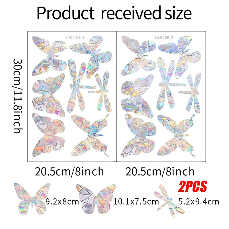 13 Adesivi Finestra Suncatcher Rotondi, Effetto Arcobaleno, Anti-collisione Per Vetri E Porte, In PVC Elettrostatico