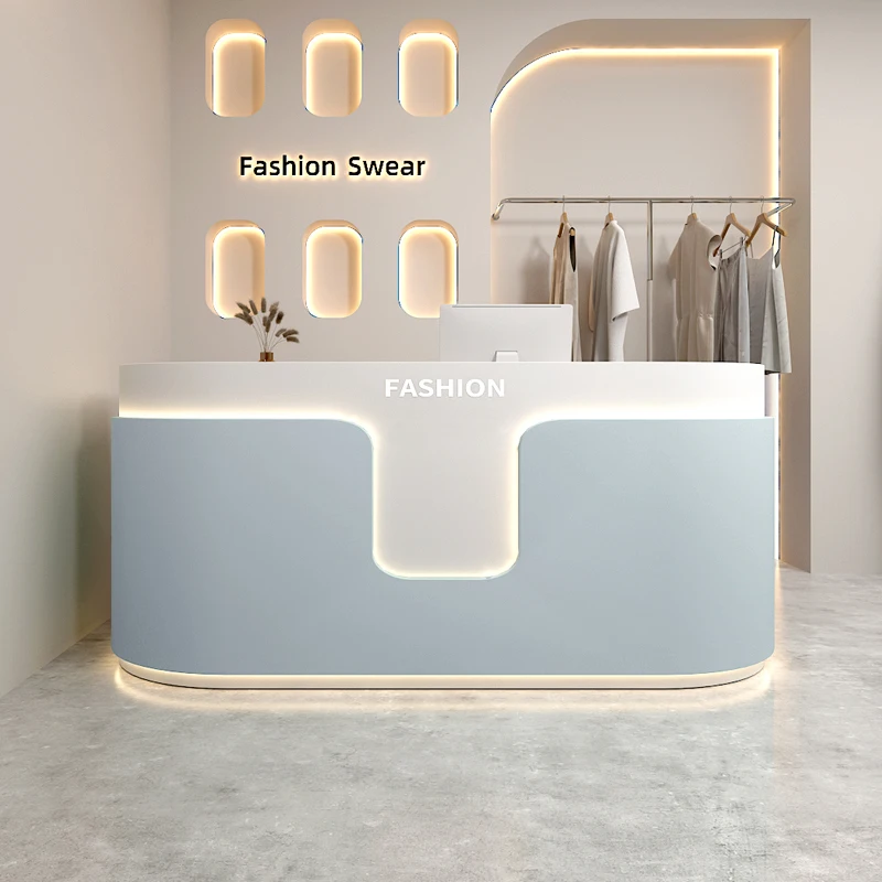 المدخل مقعد مكتب الاستقبال مكتب مذاكرة مكتب الاستقبال تصفيف الشعر Infodesk مكتب Bancone Per Negozio الأثاث الفاخر #4