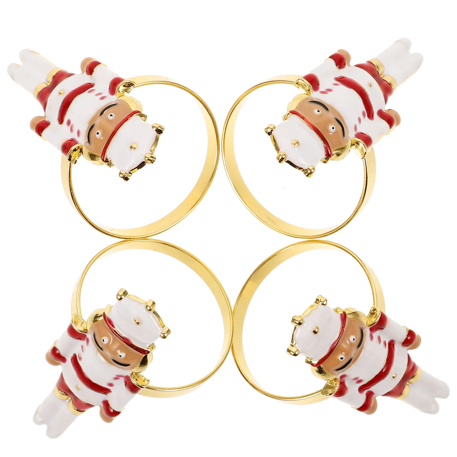 

4 Pcs Serviette Decor Christmas Napkin Clips Style Banquet Table Bouquet Holders