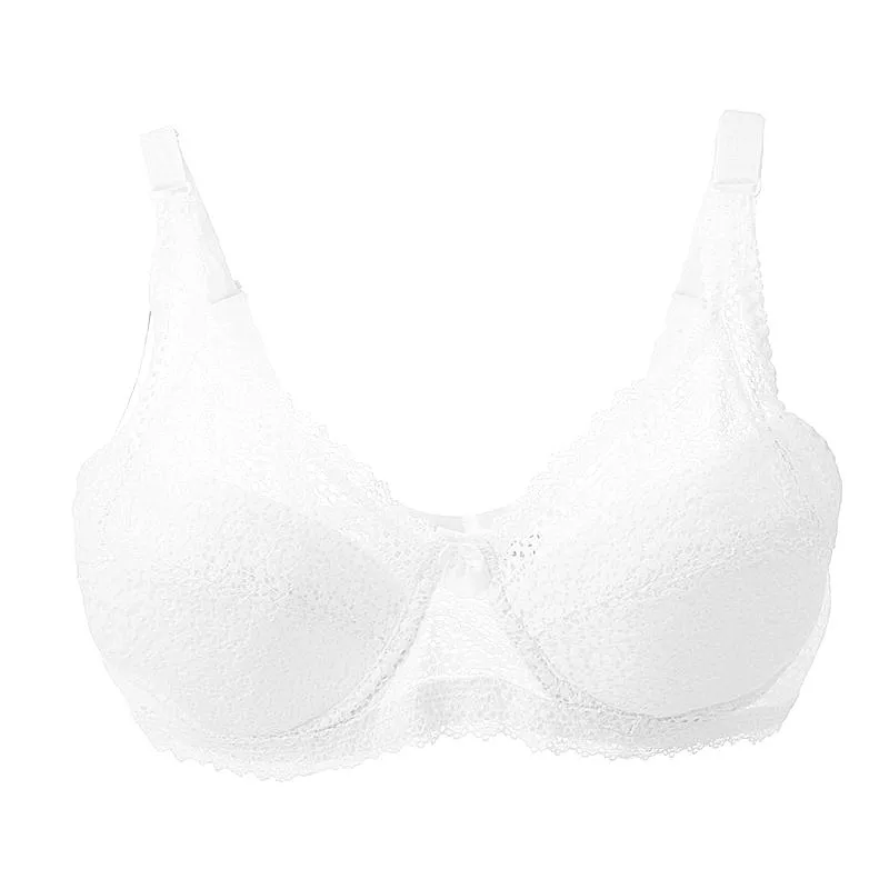 Soutien-gorge à armatures en dentelle brodée pour femme, rembourré, push-up, sexy, grande taille, 80D, 85D, 90D, 95D