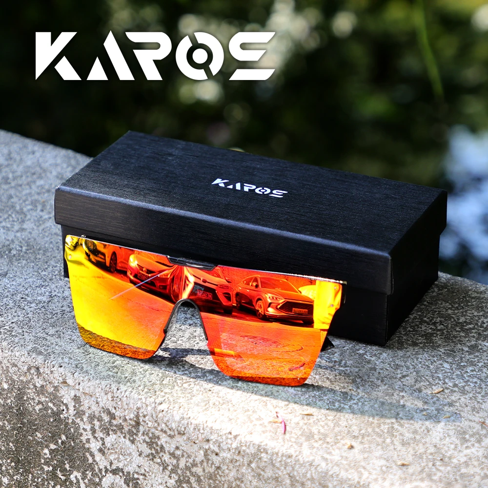 Karos Classic  Fashion Sunglasses Men Women Square Oversized Anti Glare Driving Eyewear Sports Fishing UV400 Goggle Box YZ2017