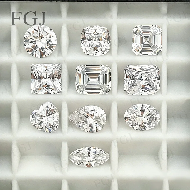 0,5ct-5ct Lose Weiße Kubische Zirkonia Steine 10 Verschiedene Schliffe 5A Qualität CZ Edelstein-Set für Schmuckherstellung Ring Halskette Großhandelspreis – Detail 4