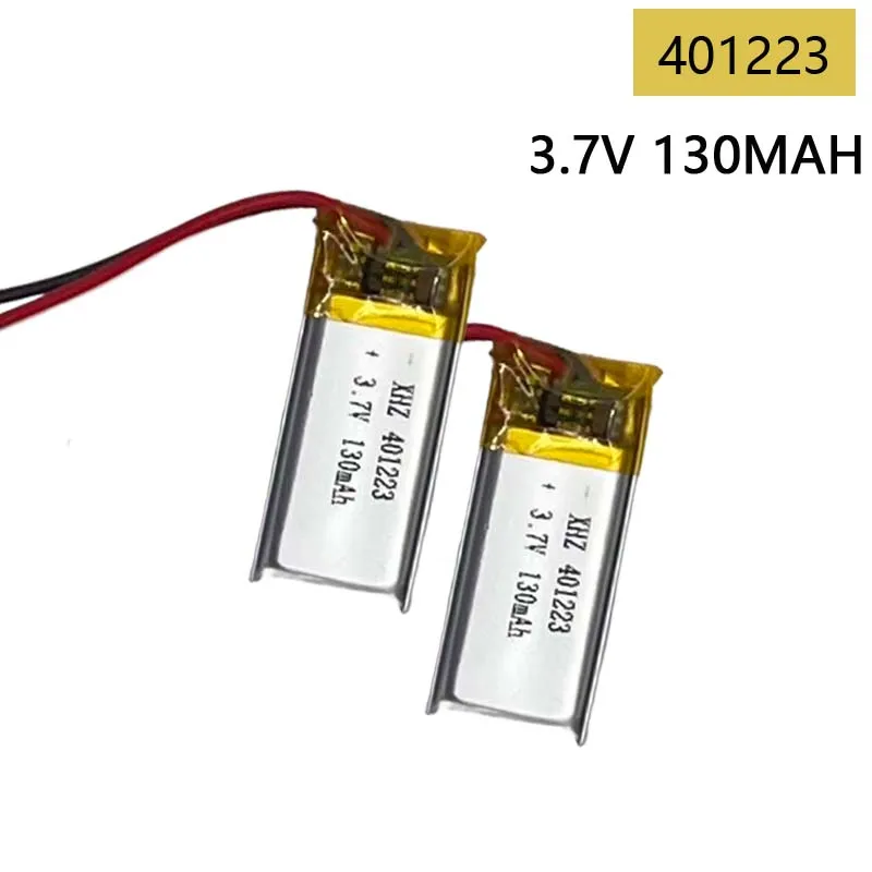 

1-20PCS 401223/401225 3.7V Full 130mAh Li-Polymer Replacement Battery for Bluetooth Speakers Xiaomi Mi Band 5 Band5 Watch 2-Wire