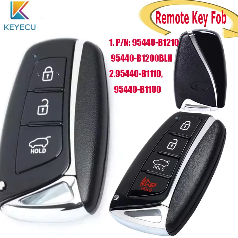 

KEYECU Smart Remote Key Fob for Hyundai Genesis G80 2014 - 2017 95440-B1210 95440-B1200BLH 433MHz 95440-B1100 95440-B111 ID47
