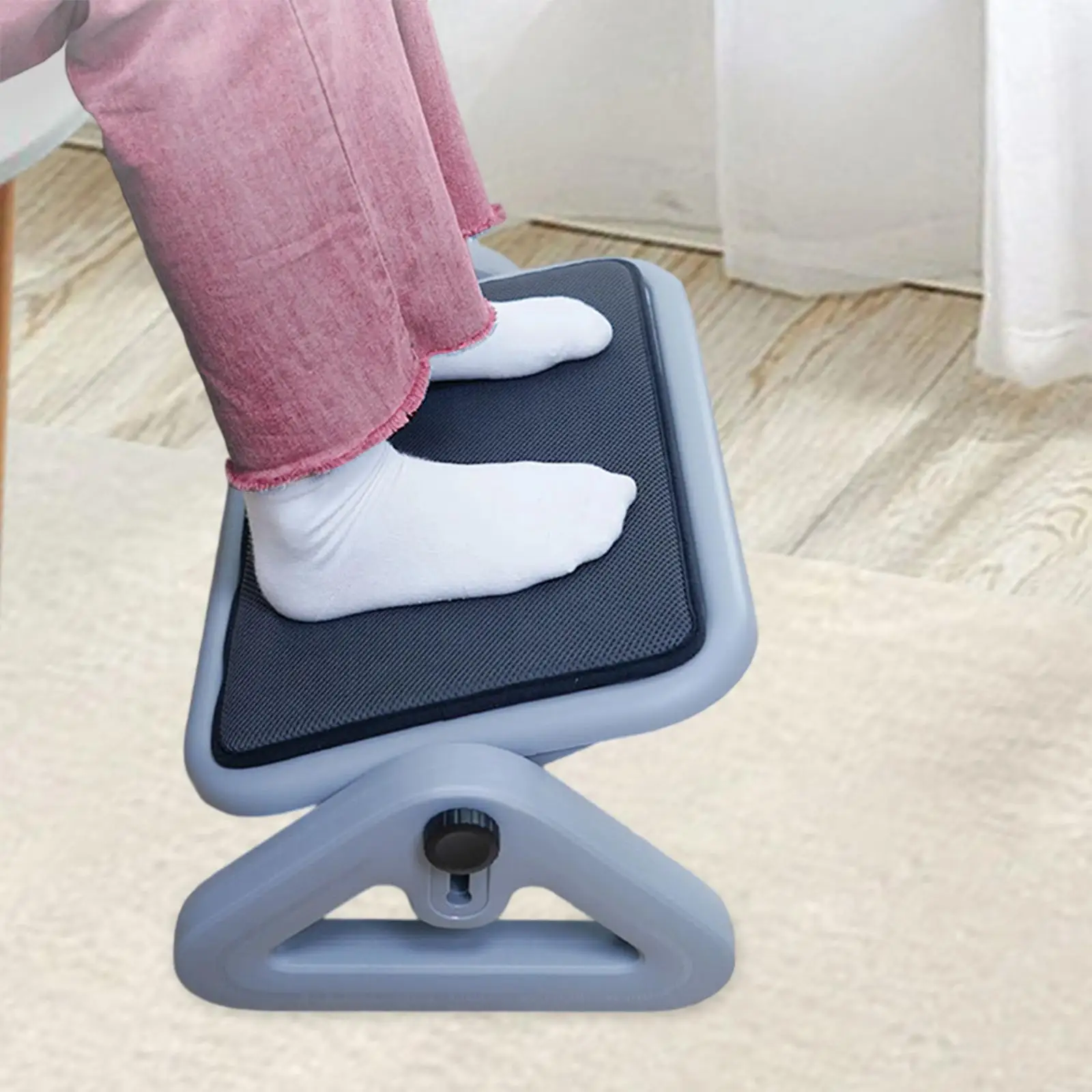 Under Desk Footrest Six Heights Adjustable for Office Travel Accessories