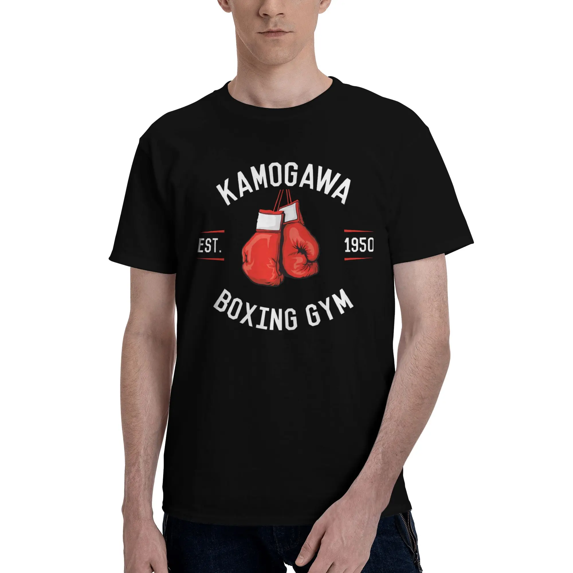 Kamogawa Boxing Gym Duffle Instagram Style Reversible T-shirt Korean Style Salt Style Women's T-shirts