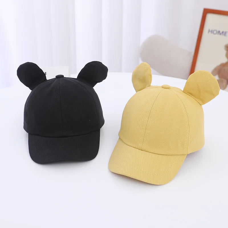 Fashion Baseball Cap New Spring Autumn Baby Boys Girls Big Ear Cap Children Cute Infant Solid Hat For 1-4Y