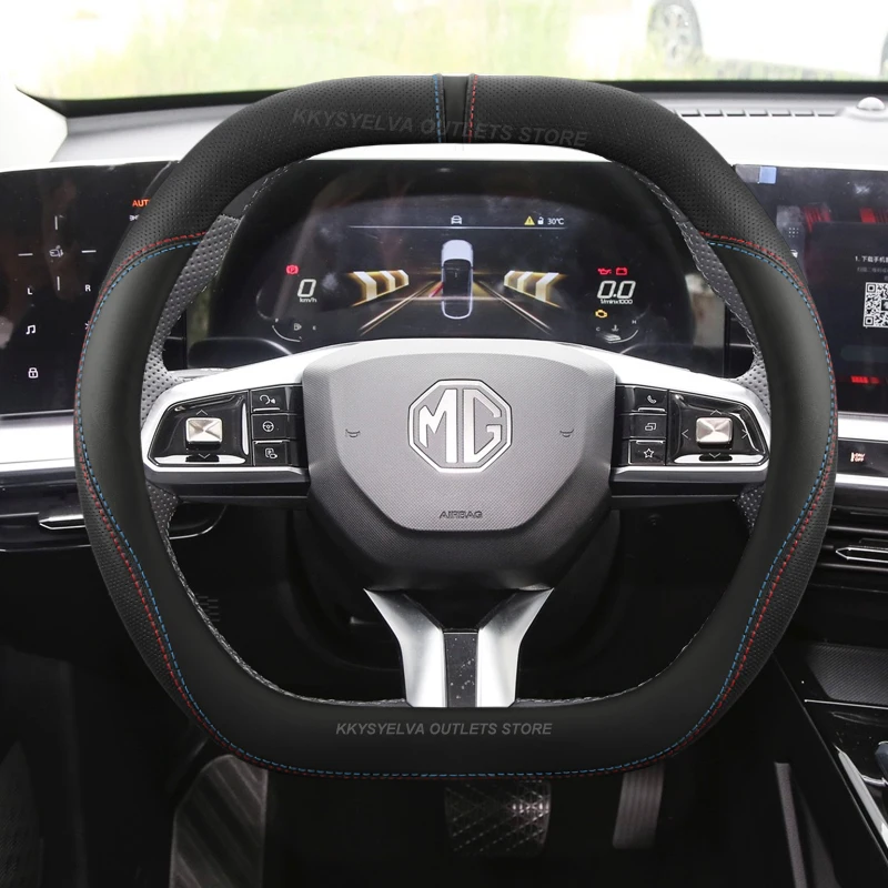 

Microfiber Leather Car Steering Wheel Cover For MG4 EV EH32 MG MULAN 2022 2023 2024 Auto Accessories