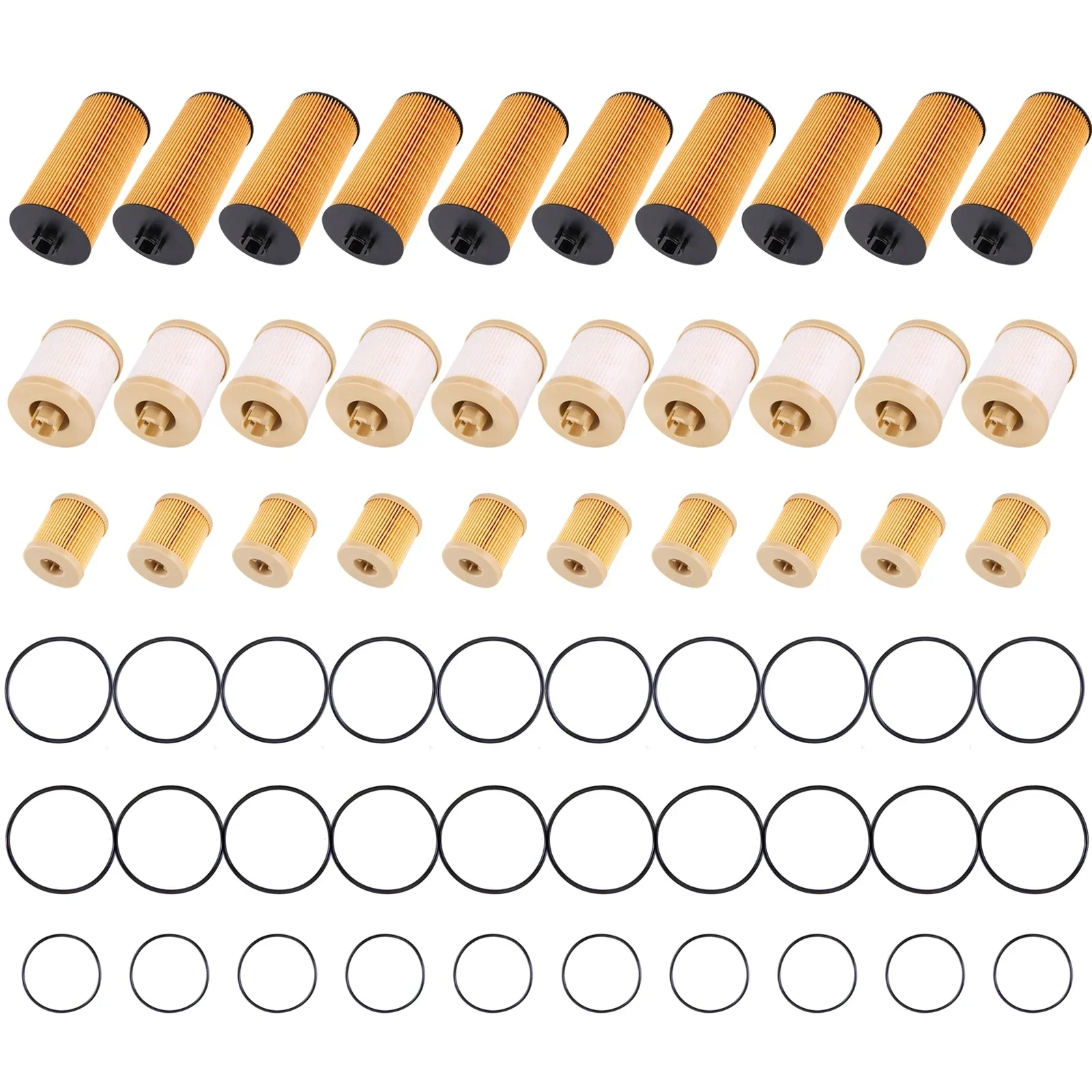 

10sets FD4616 Fuel Filter & FL2016 Oil Filter Kit Compatible for 03-07 Ford 6.0L