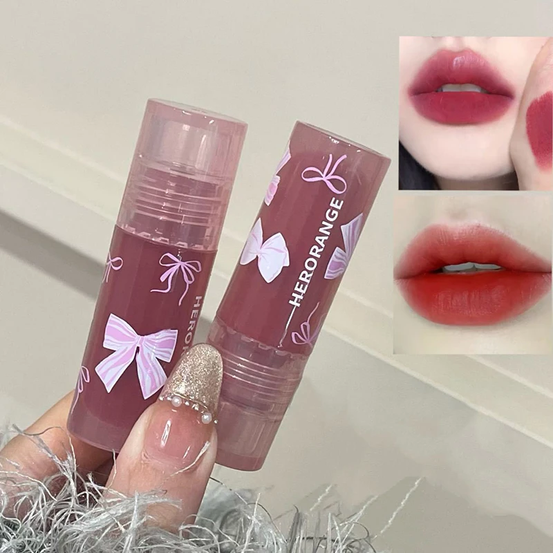HERORANGE Universal Matte Velvet Lip Glaze Highly Pigmented Natural Long Lasting Portable Lipstick Lip Makeup