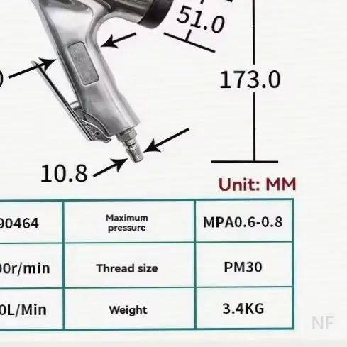 NF 2026 Pneumatic Rust Removal Gun JEX-28 Pneumatic Rust Knocking Gun Needle Type Slag Removal Ship Rust Removal