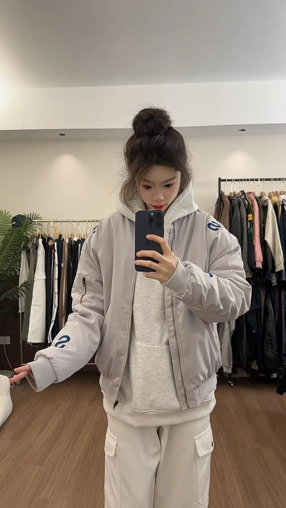 

High Street Pilot Jacket Spring Coat Men's and Women's Letter Embroidered Design Versatile Contour Baseball Jacket
