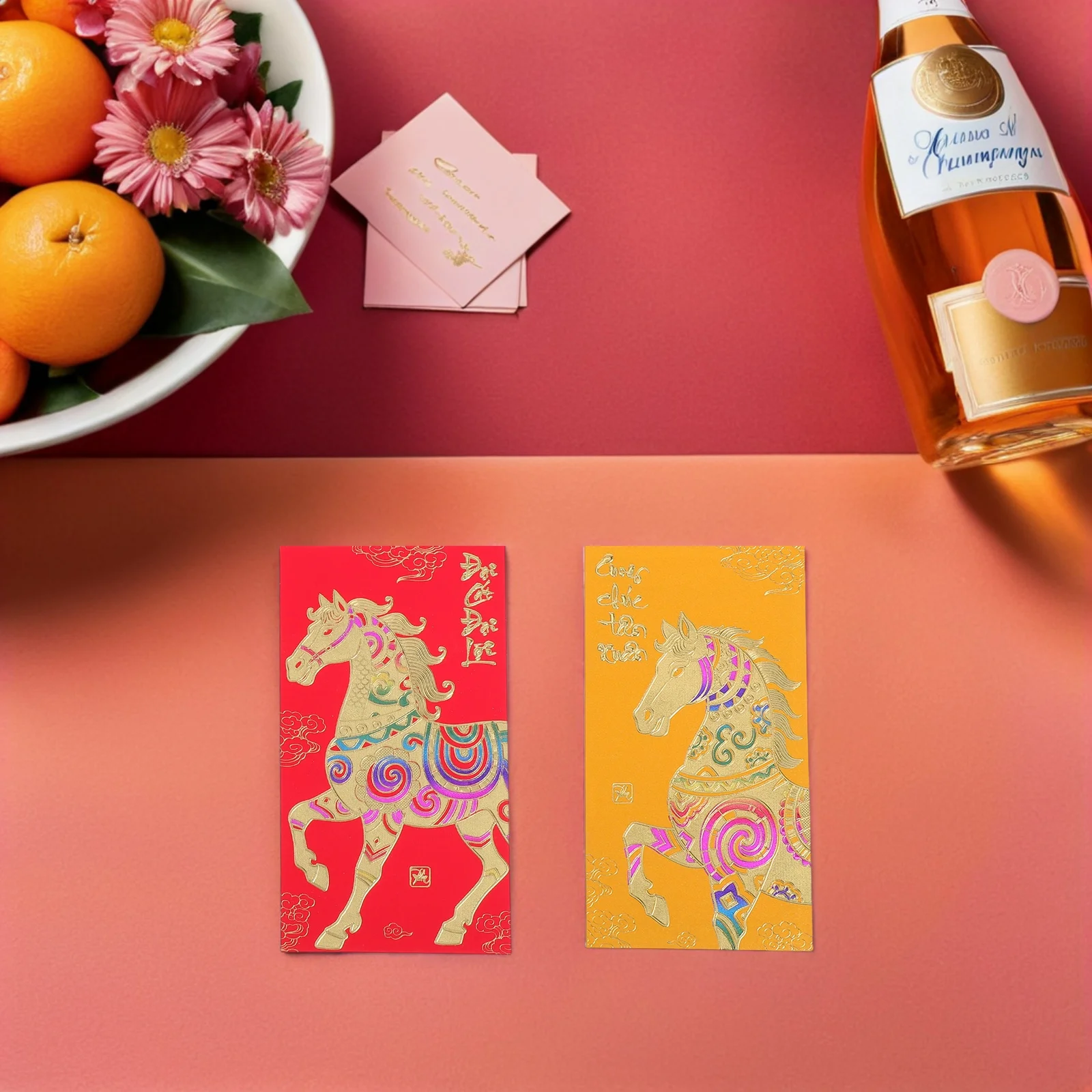 

48pcs 2026 Horse Year Chinese New Year Red Envelopes Hong Bao Vietnamese Lucky Money Packets Lunar Spring Festival Wedding
