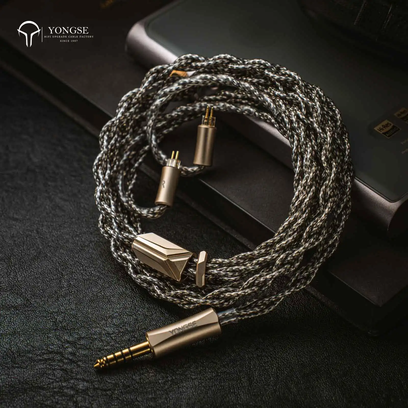 Yongse-Vanguard Earphones Cable Hybrid Single Crystal Copper & Silver-Plated Copper with Coaxial Insulation