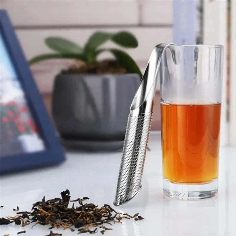 

Tea Filter Pipe Shape Loose Leaf Diffuser Tea Strainer Steel Tea Infuser Teapot Kitchen Utensils Kitchen Replacement Accessories