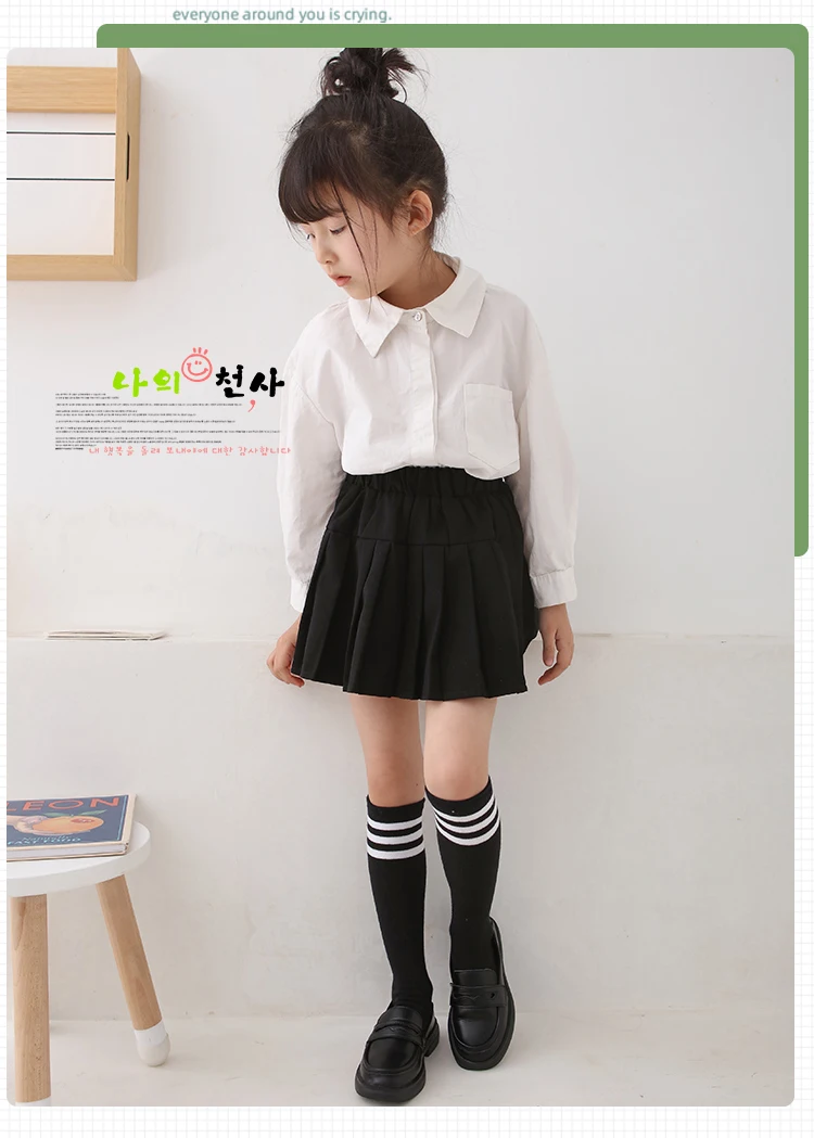 Frühlings- und Sommersocken für Kinder und Mädchen, atmungsaktiv, gestreift, niedliche Mittelrohrstrümpfe, Studenten-Overknee-hohe lange Socken – Detail 8