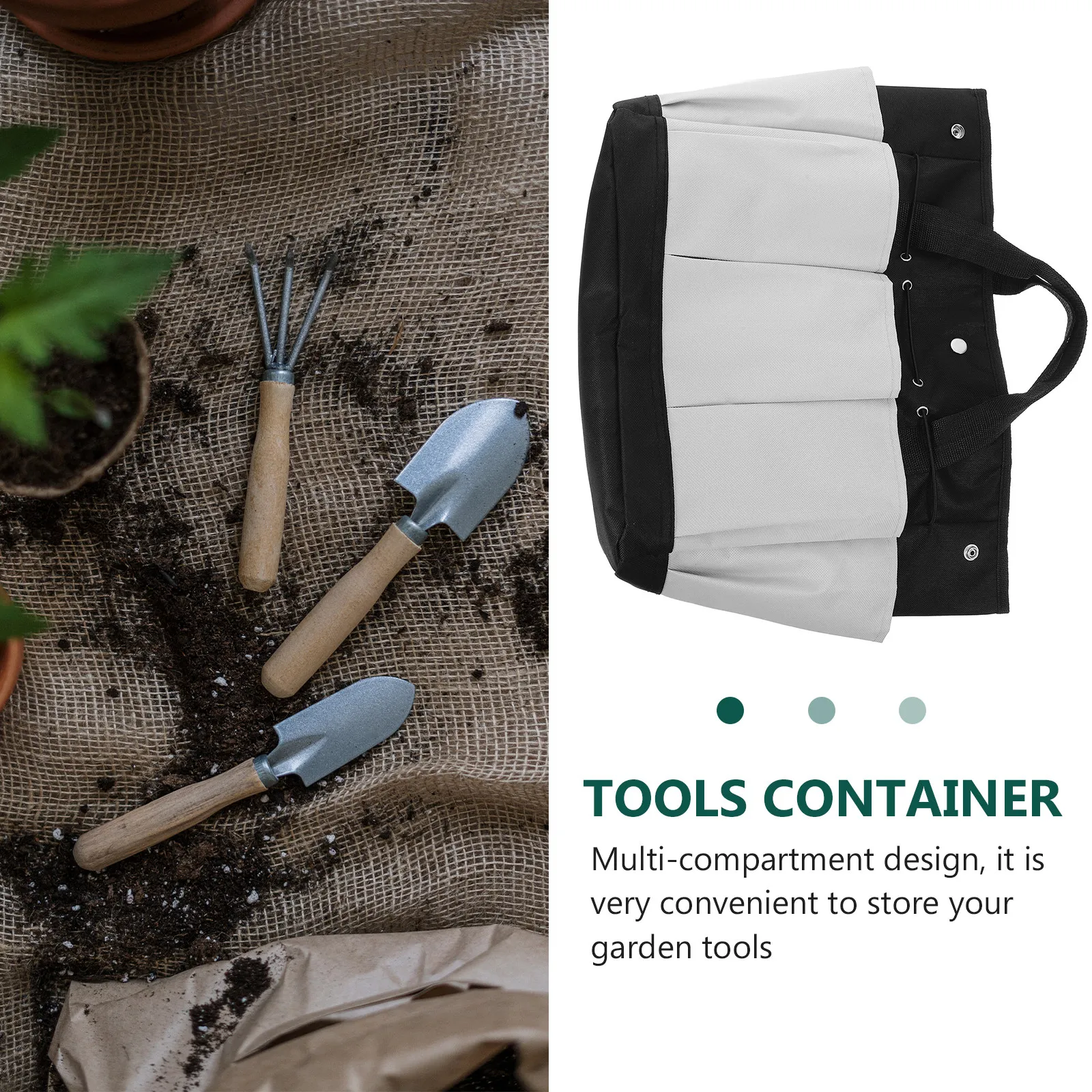 Professional Garden Tools Bag Made of Tough Oxford Cloth with Multiple Compartments Easy Carry Handle Gardening Tool Organizer