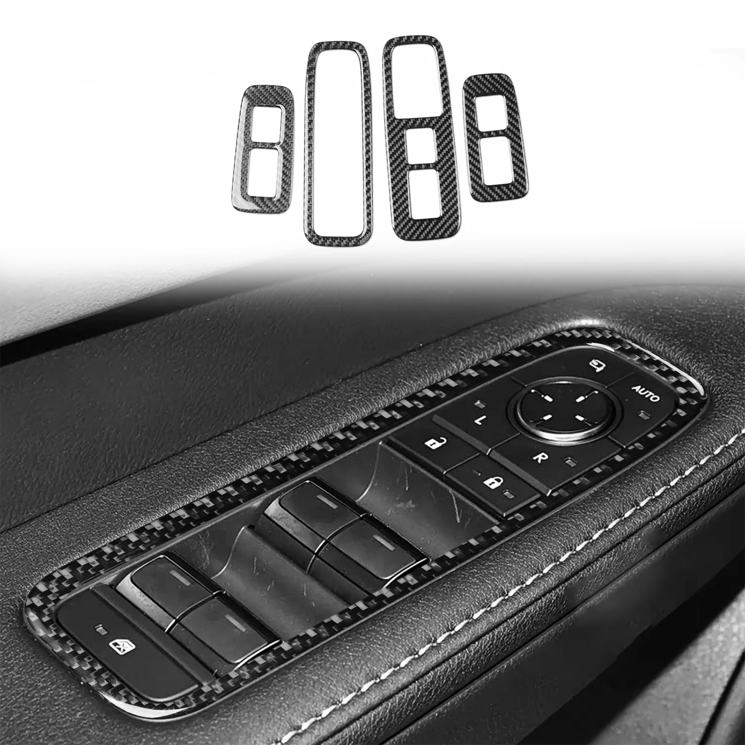 For Lexus RX RX300 RX350h RX500h 2023 2024 2025 2026 Window Lift Switch Panel Trim Cover Door Window Control Button Frame 4pcs