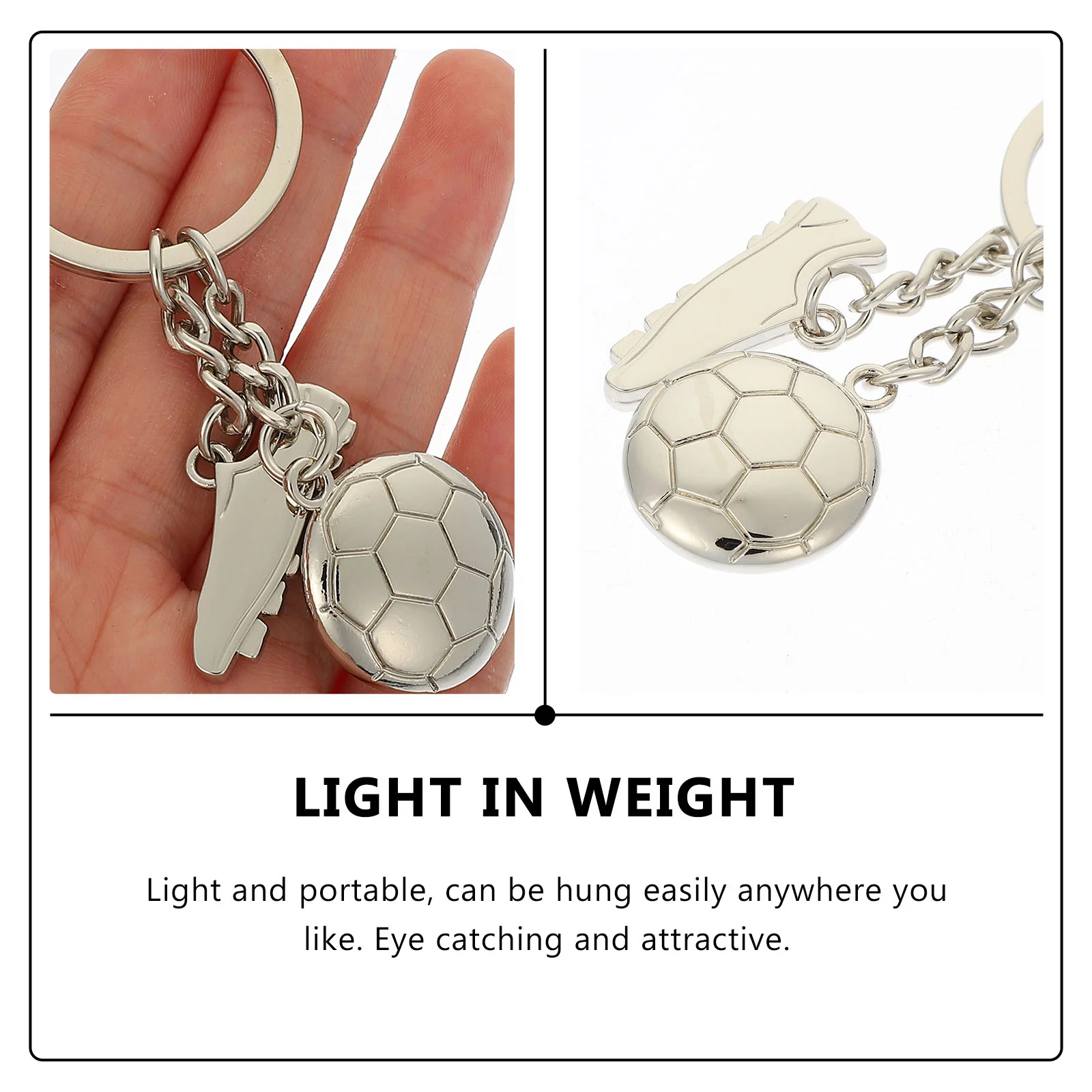 4 Pcs Football Shoe Keychain Sports Decorative Pendants Metal Rust-proof Soccer Party Favors Zinc Alloy Gifts for Player