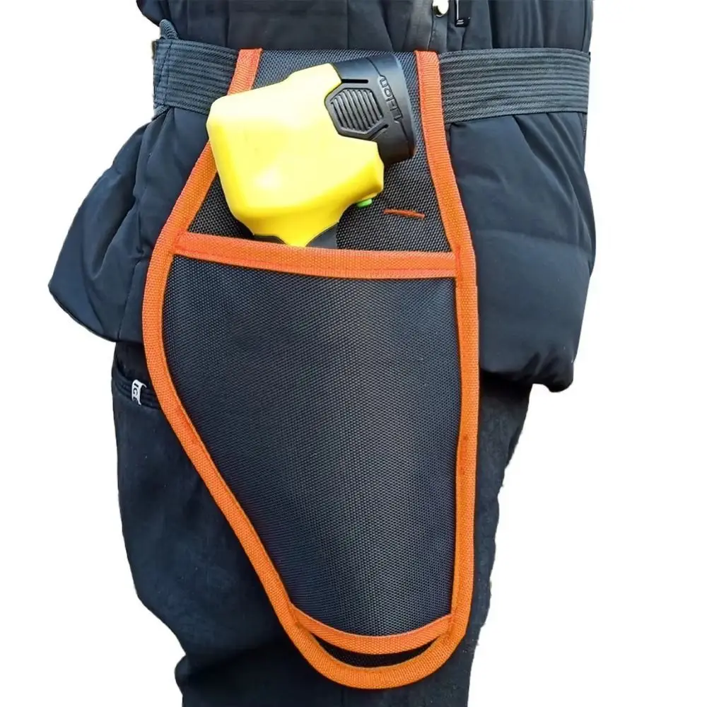 Scatola portaoggetti per batteria Borsa per cesoie da potatura elettrica Kit di attrezzi per cintura indossabile Borsa portaoggetti da giardino estetica nera e arancione
