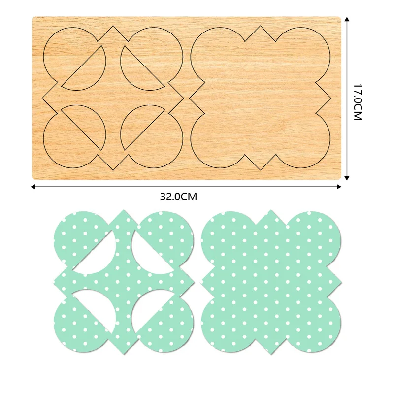 Drewniana matryca do cięcia, przyrząd do kart, używana z maszyną, SCS155-1