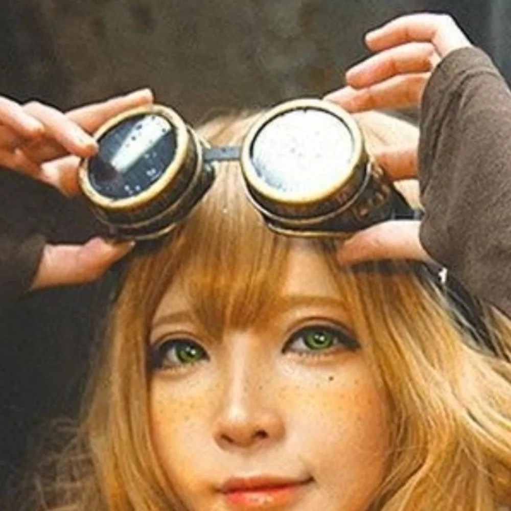 New Halloween Costume Cyber Goggles Victorian Vintage Cosplay Punk Glasses Cosplay Goth Steampunk Goggles Glasses Cycling