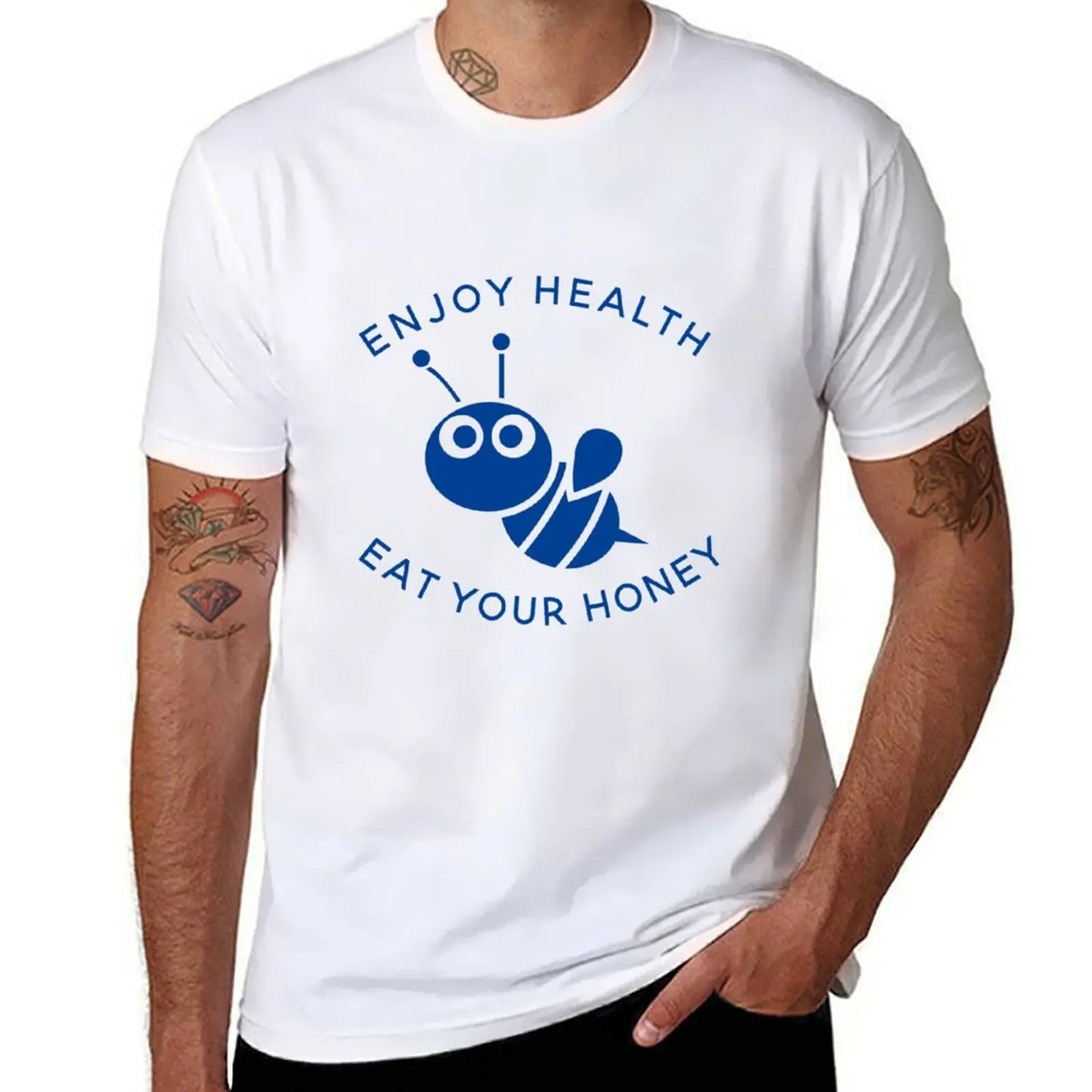 

Enjoy Health Eat Your Honey T-Shirt man tshirt funny t shirts cotton T-Shirt