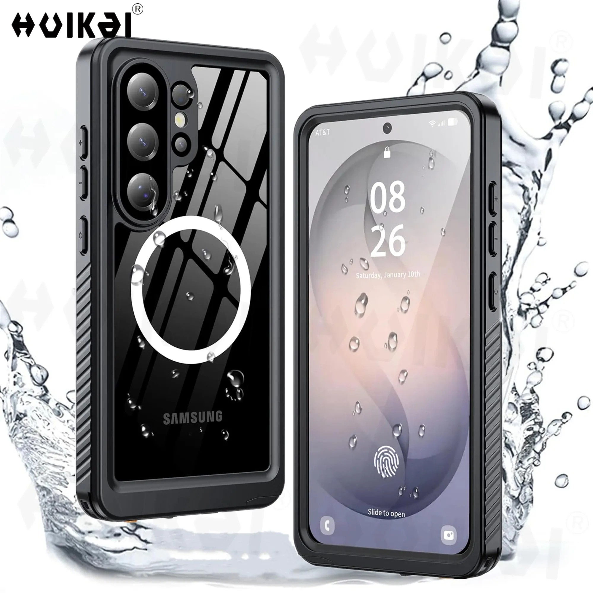 

For Samsung Galaxy S26 Ultra S25 Ultra S25 Edge S24 A56 A36 A16 Waterproof Case IP68 Full Protection Heavy Duty Shockproof Cover