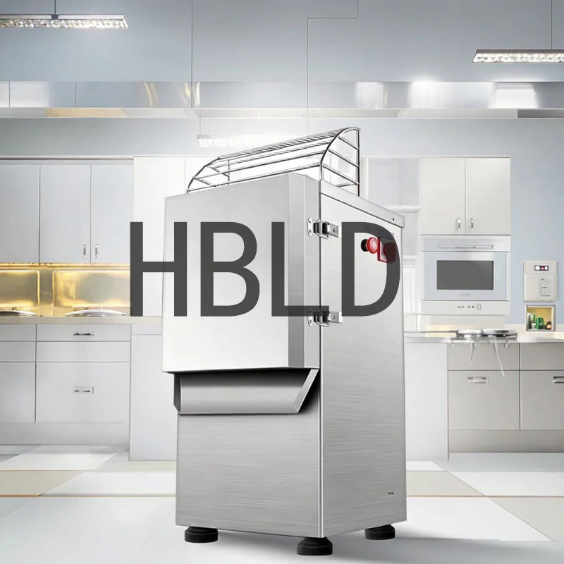 Stainless Steel Fully Automatic Double Mouth Vegetable Cutter Commercial Kitchen Equipment Cucumber Ham Slicer