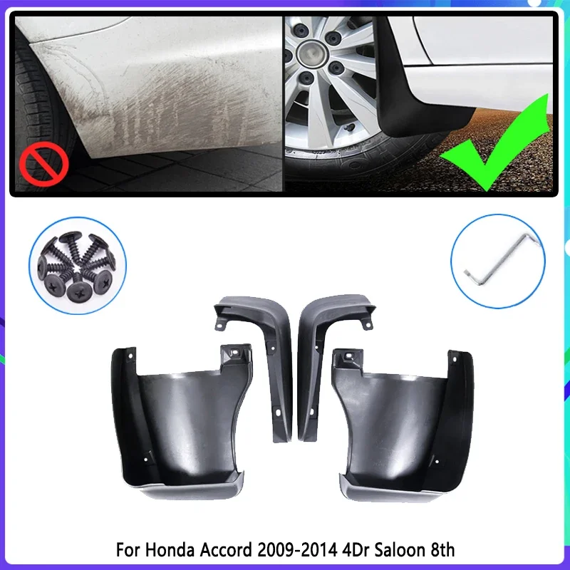 Car Mud Flaps for Honda Accord Euro Acura TSX 2009~2014 2010 2011 2012  Mudguard Splash Guard Fender Mudflaps Auto Accessories