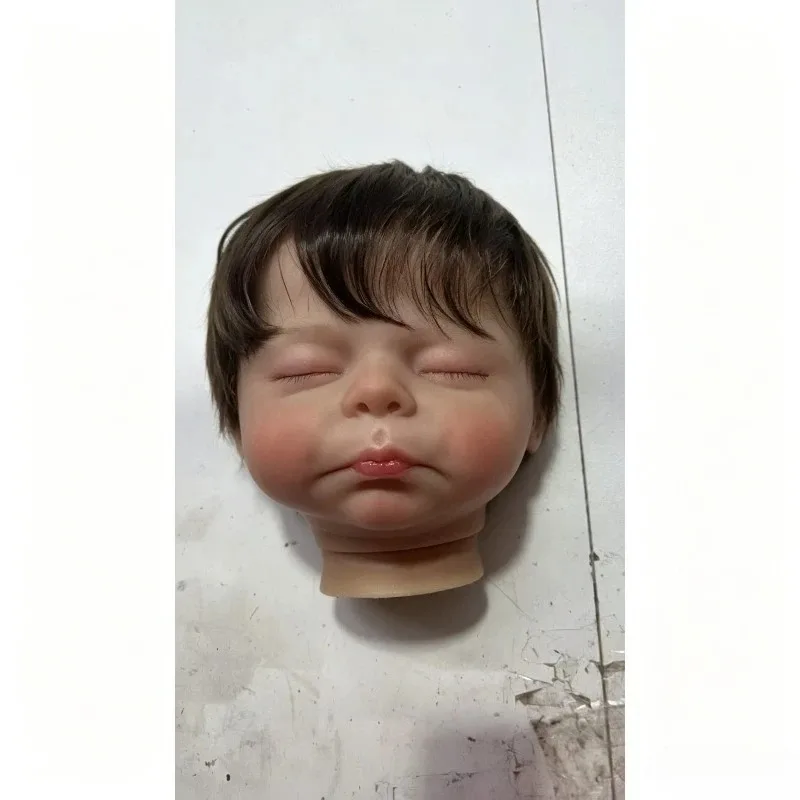 19inch 48cm Christopher with Cloth Body and Connectors Dark Skin Unfinished Doll Parts DIY Vinyl Doll Kit
