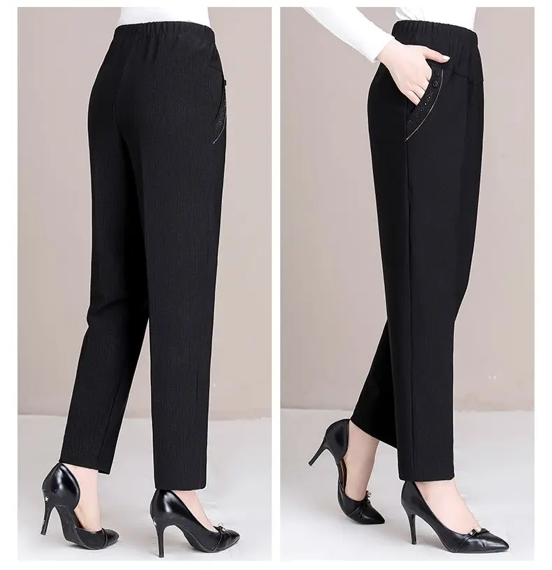 Pants Women Diamonds Sexy Design Retro Creativity Street Wear Korean Stylish Leisure Daily All-matching Trousers Hot Sale T283