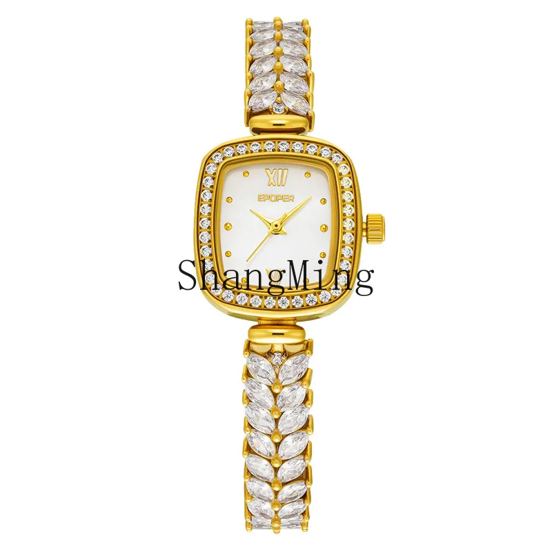 

DSA fashion light luxury small square watch versatile exquisite women's watch waterproof quartz watch