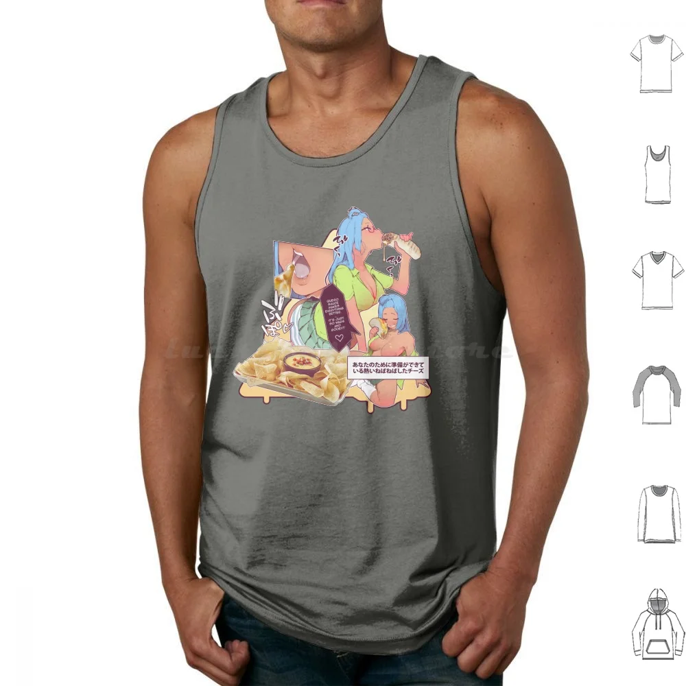 Queso On Everything 2 Tank Tops Vest Sleeveless Hentai Manga Doujin Doujinshi Lewd Oppai Waifu Sexy Boobs Venombeasticorn