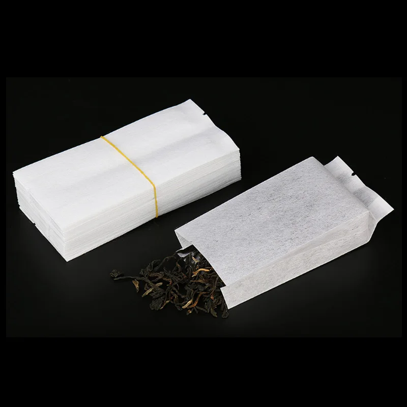 50Pcs/Lot Cotton Paper Tea Packaging Bag Heat-sealed Separate Storage Translucent