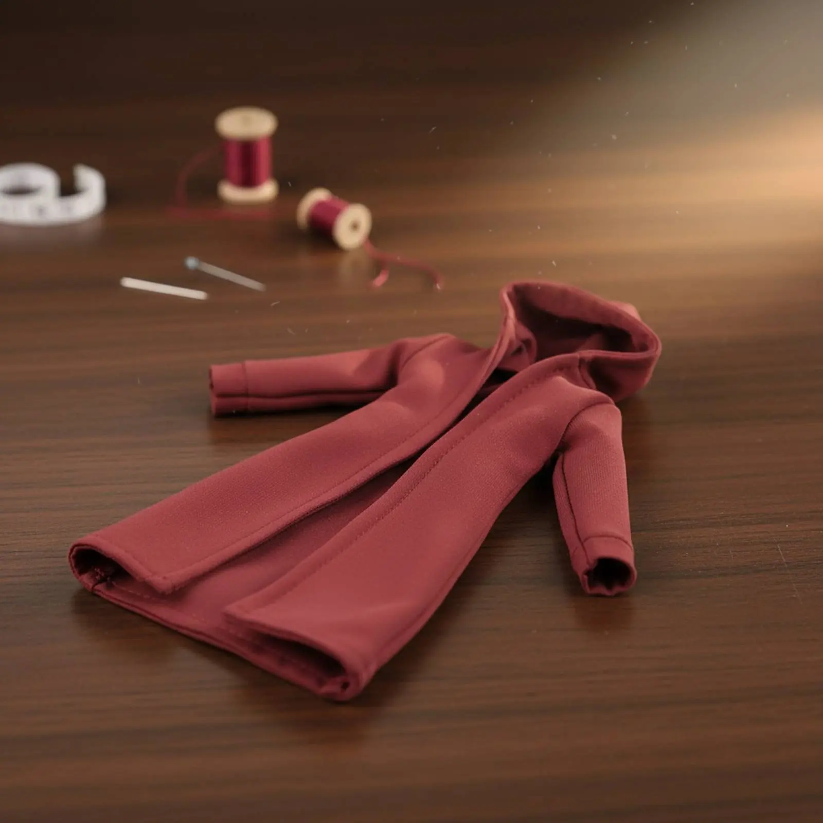 1/12 Scale Hooded Coat Handmade Miniature Posable Windbreaker BJD Hooded Jacket Doll Clothes for Hobbyists, Toy Collection