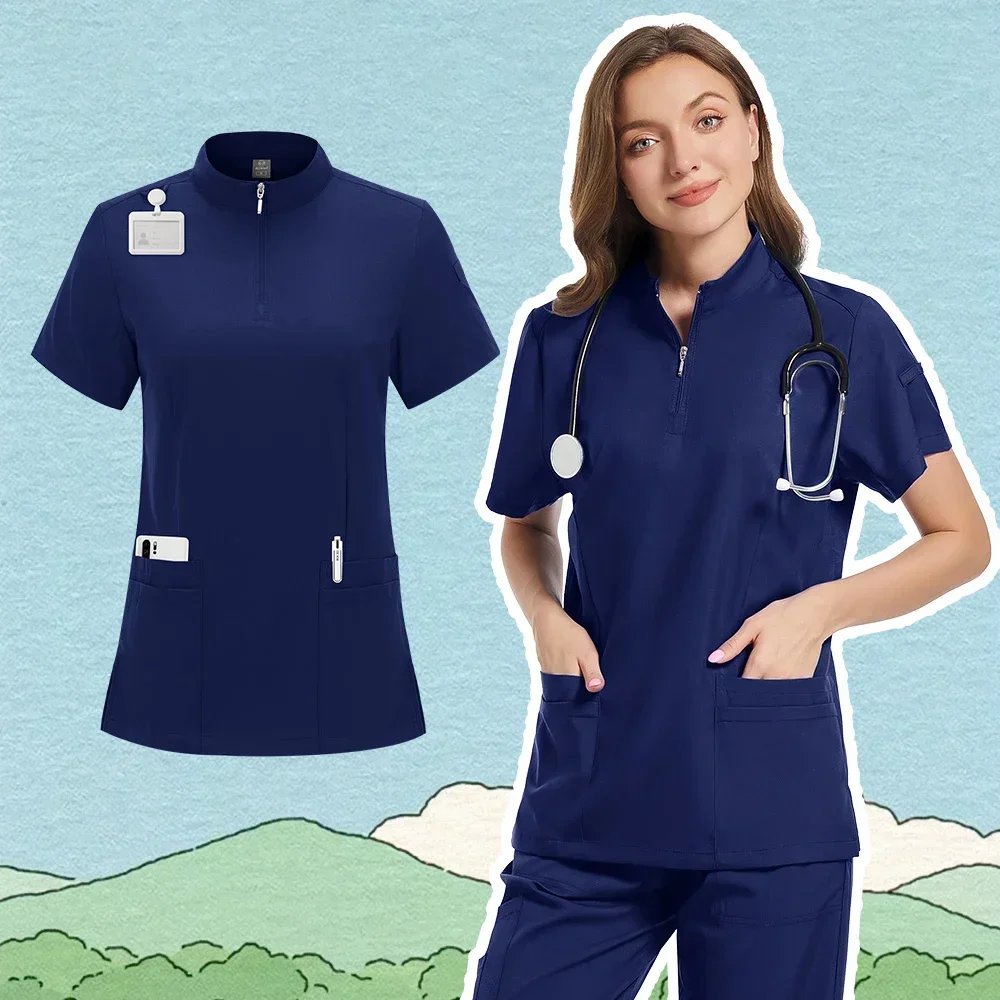 Medical Scrubs Uniform Women Scrub Sets Nursing Accessories Hospital Surgery Gowns Dental Clinic Beauty Salon Workwear Nursing