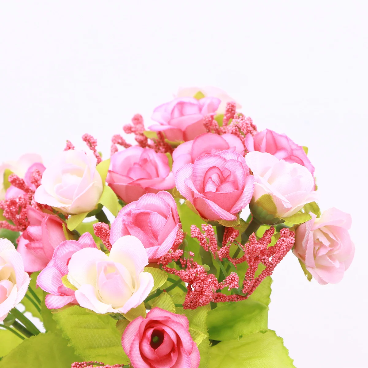 

Artificial Rose Flowers Lifelike Single Stem Decorative Fake Plants for Home Office Party Photography Props Non Fading Easy