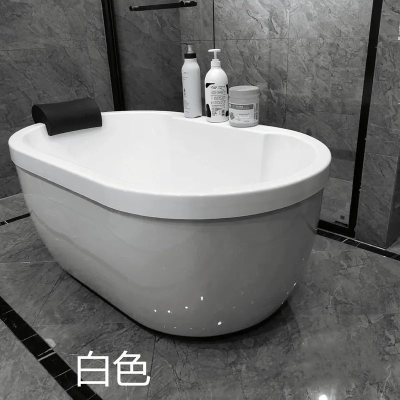 Installation-free bathtub Household small apartment for the elderly Mobile independent spa Mini acrylic adult bathtub