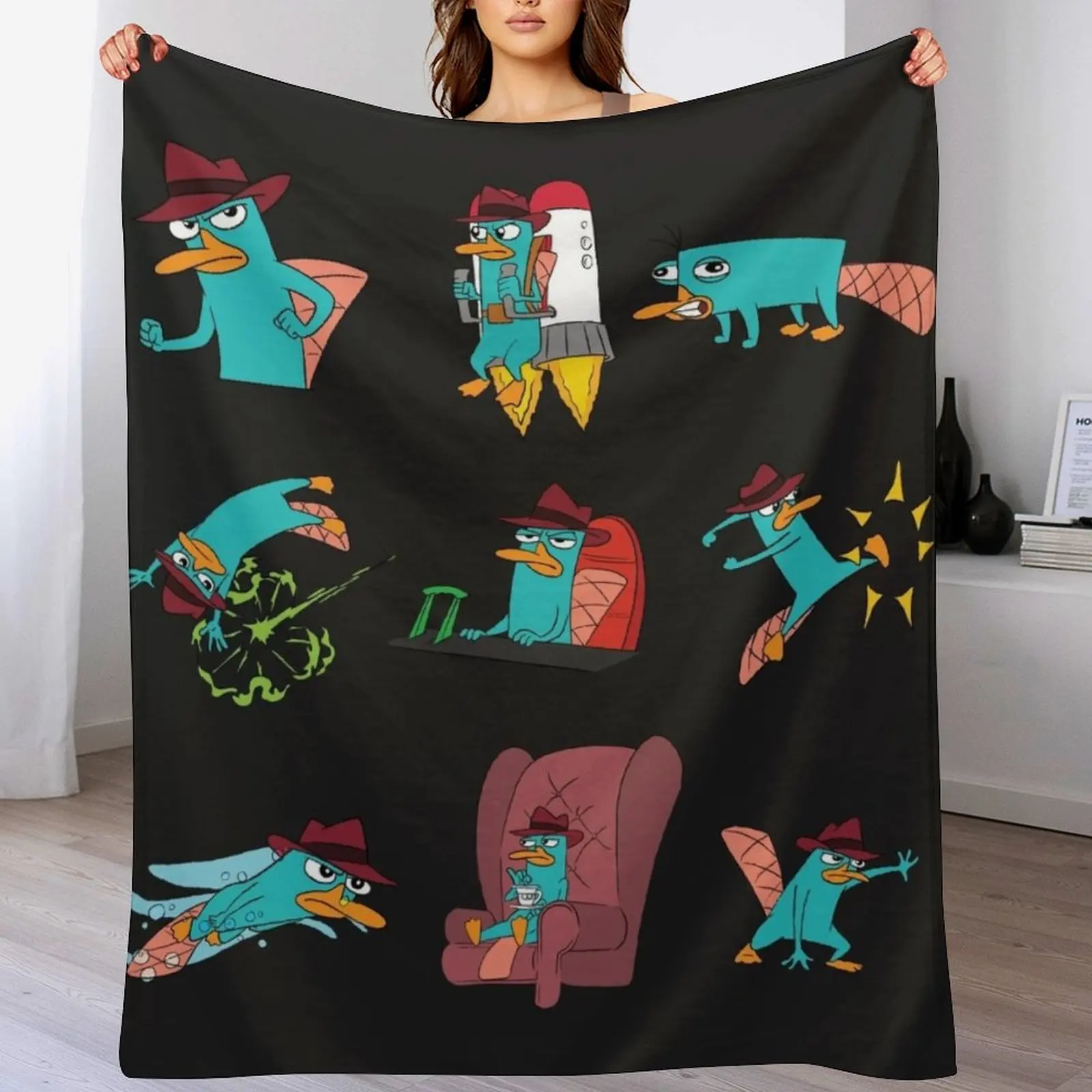 You Can Call Him Agent P Throw Blanket blankets and throws Cute Heavy Custom Blankets